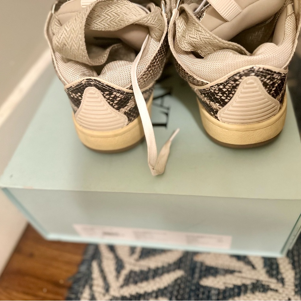 Lanvin Curb Sneakers 'Beige Python' Lightly Worn - image 8